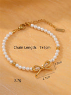 Women Alloy Elegant Pearl Wristband Fashion Jewelry