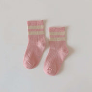 New Solid Striped Print Socks