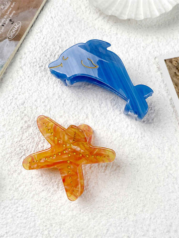 Dolphin Starfish Hairpin