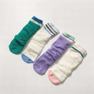 Children's Mid-Cut Contrasting Color Straight Socks