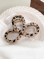 Beige Leopard Print Hair Clip