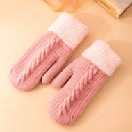 Fashion Twist Knit Warm Thickening Ladies Mittens