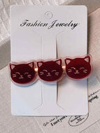 Three Cute Cat Hairpins