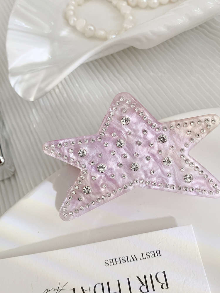 Full Diamond Star Hair Clip