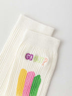 Embroidered Graffiti Splash Socks