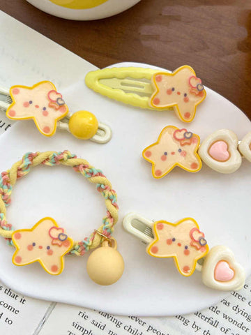 Children's Yellow Series Star Hairpin Rubber Band