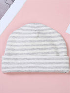 Striped Pure Cotton Fetal Caps for Boys and Girls