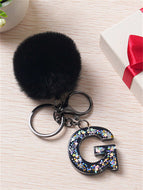 Black Hairball Pendant Keychain