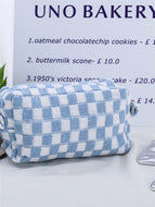 Ladies Checkered Cosmetic Bag