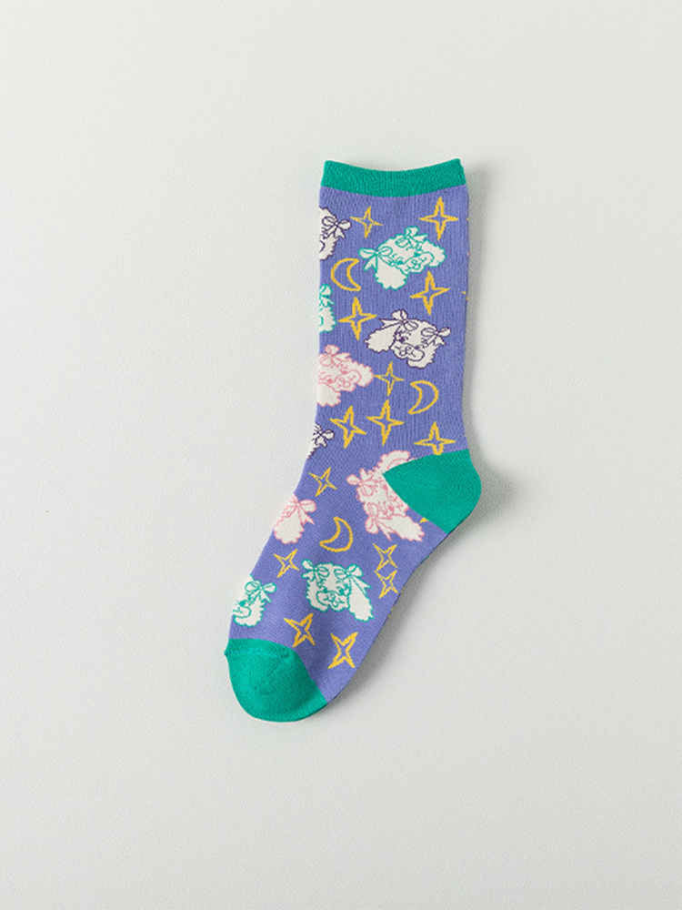 Couple Cartoon Jacquard Trendy Socks