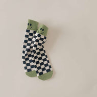 Checkerboard Smiley Kids Socks