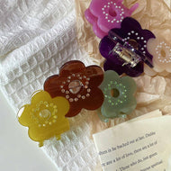 Three Color Flower Hair Clip for Women