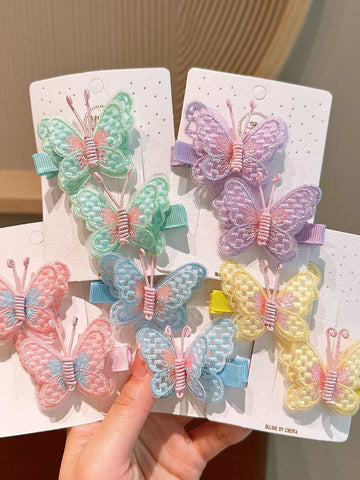 Children's Embroidered Butterfly Hair Clip