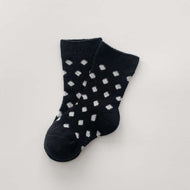 Girls Student Sports Socks with Polka Dot Print Socks