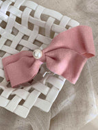 Pearl Bow Spring Clip