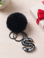 Black Hairball Pendant Keychain