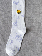 Smiley Face Tie-dye Socks