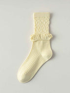 Women's Solid Color Lolita Mid-tube Socks