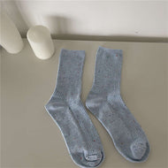 Women's Thin Strip Solid Color Socks