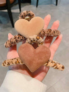 Leopard Heart Large Hair Clip