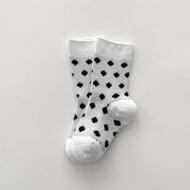 Girls Student Sports Socks with Polka Dot Print Socks