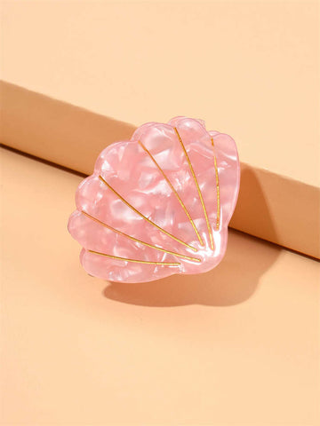 Pink Shell Painting Line Clip Hair Accessories