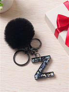 Black Hairball Pendant Keychain