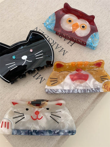 Cartoon Cat Acetic Acid Scratching Clip