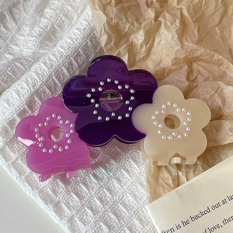 Three Color Flower Hair Clip for Women