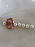 Small Flower Pearl Hairpin Bangs Clip