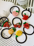 Rhinestone Fruit Strawberry Hairband Rubber Band