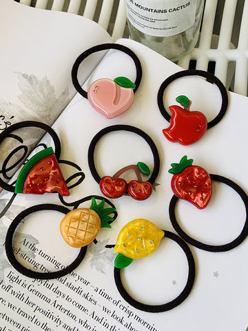 Rhinestone Fruit Strawberry Hairband Rubber Band