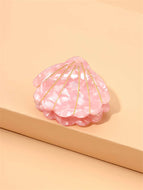 Pink Shell Painting Line Clip Hair Accessories