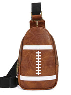 Football Basketball Zipper Crossbody Bag