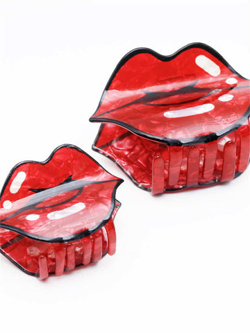 Lip Print Fun Big Red Lip Bobby Pin