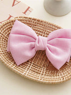 Solid Color Bow Spring Clip Hairpin