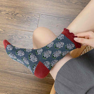 Flower Color Block Women's Socks