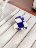 Small Checkerboard Hair Clip