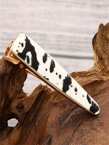 Retro Leopard Milk Pattern Hair Clip