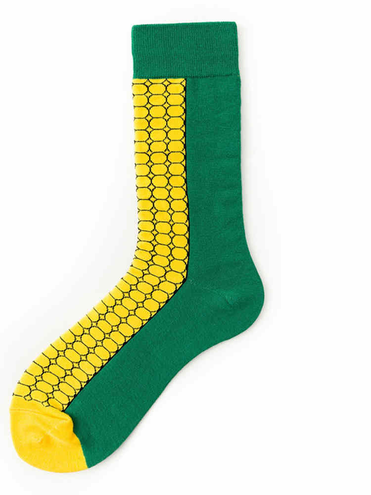 Yellow Green Unisex Socks