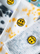 Smiley Face Tie-dye Socks