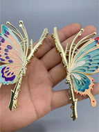 Butterfly Large Metal Hair Clip Gripping