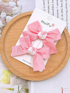 Children's Solid Color Bow Hairpin