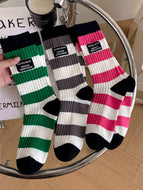 Colorblock Striped Autumn and Winter Women's Socks