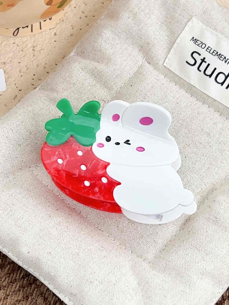 Strawberry Rabbit Animal Cartoon Hair Clip