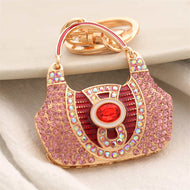 Rhinestone Satchel Car Key Chain