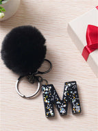 Black Hairball Pendant Keychain