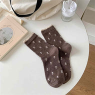 Small Flower Jacquard All-match Women's Socks