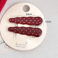 Red Polka Dot All-match Bangs Clip