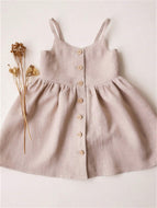 Infant Suspender Dress Open Button Sundress